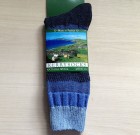 Kerry Socks Mens Striped Wool Navy