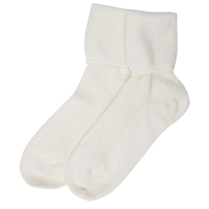 white cashmere sock