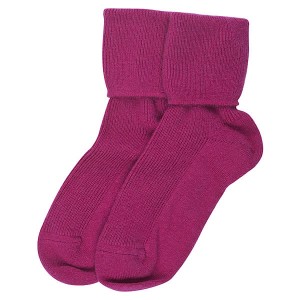 fushia cashmere socks