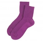 Ladies Cashmere Socks Purple